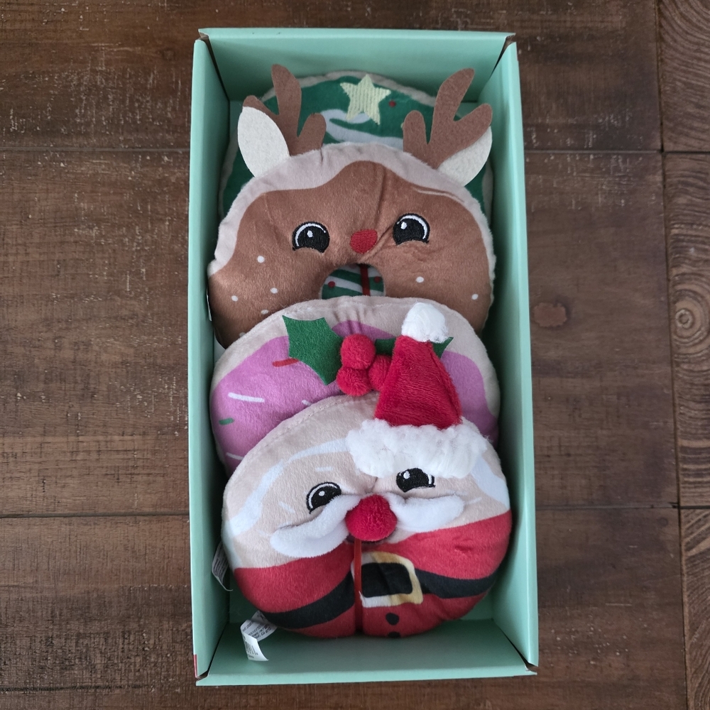Christmas Donuts, Dog Toy Set Of 4
